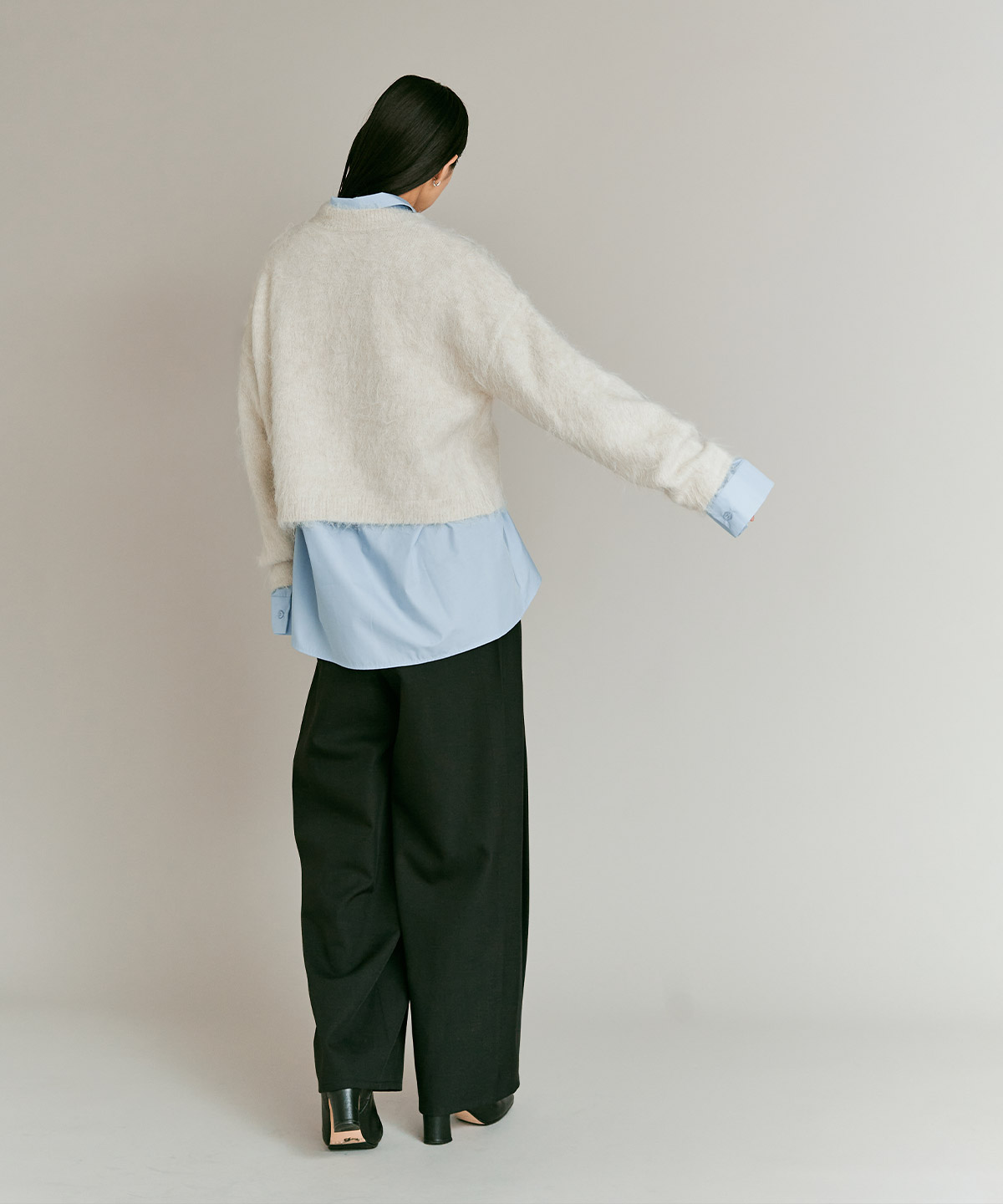 【予約販売】モヘアシャギーショートニットトップス 全5色