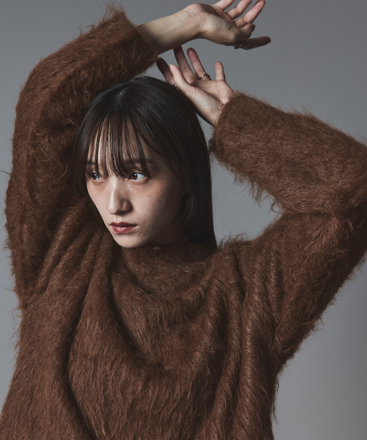 【予約販売】モヘアシャギーショートニットトップス 全5色