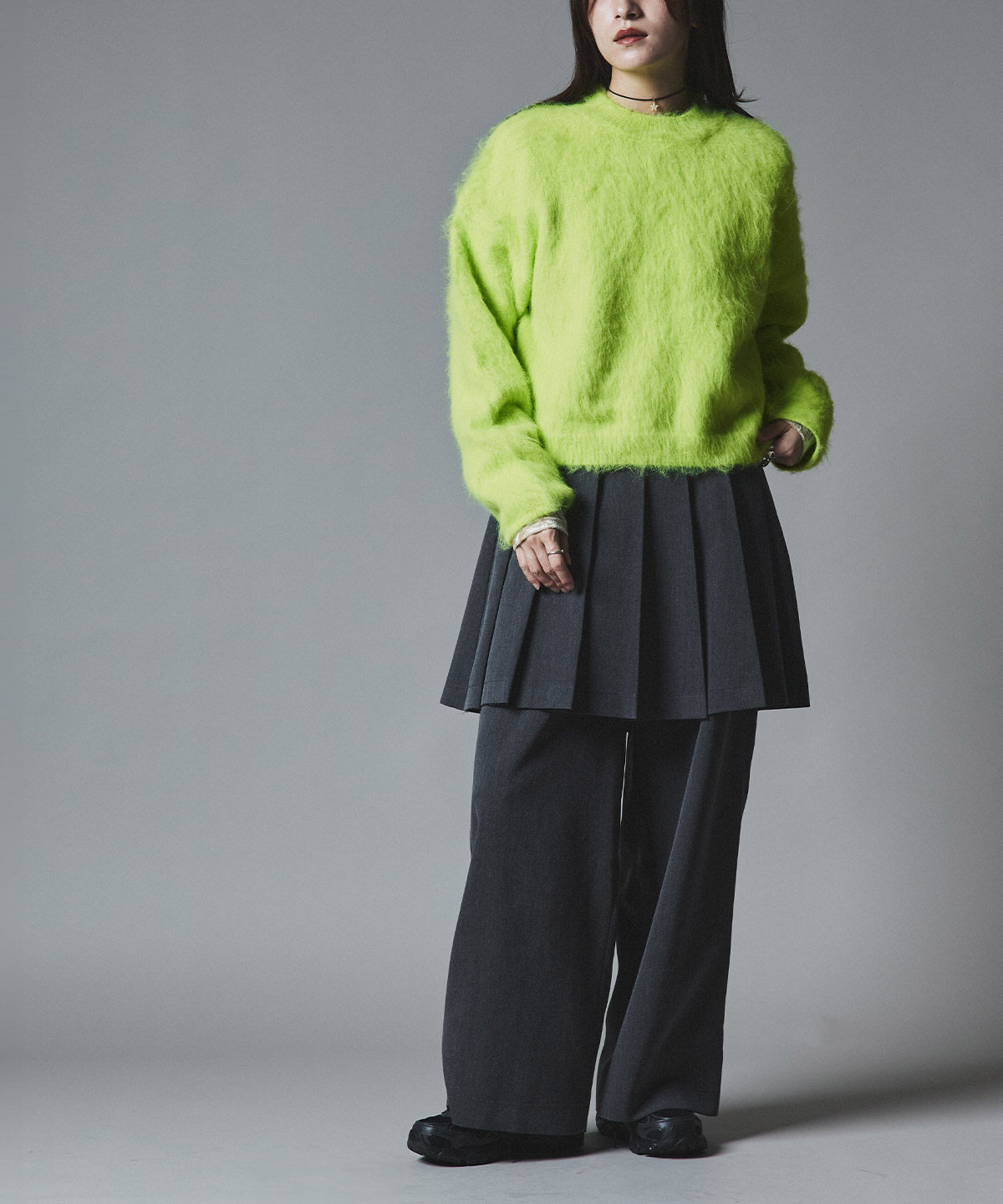 【予約販売】モヘアシャギーショートニットトップス 全5色