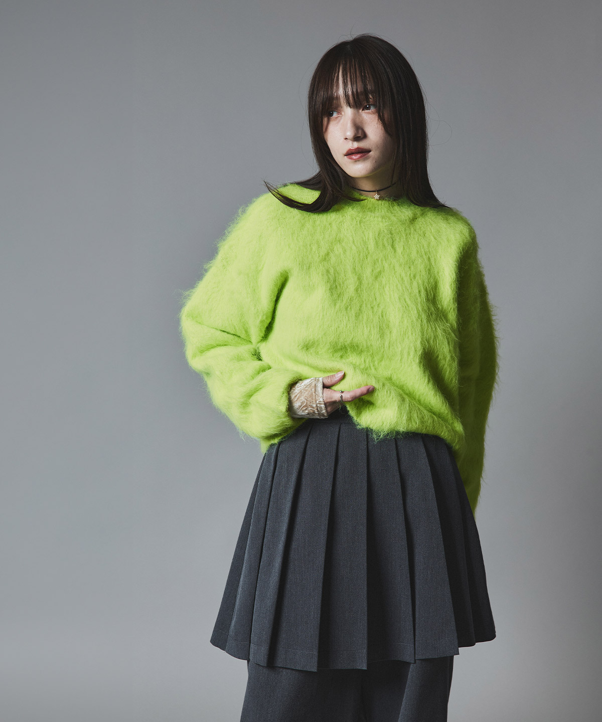 【予約販売】モヘアシャギーショートニットトップス 全5色