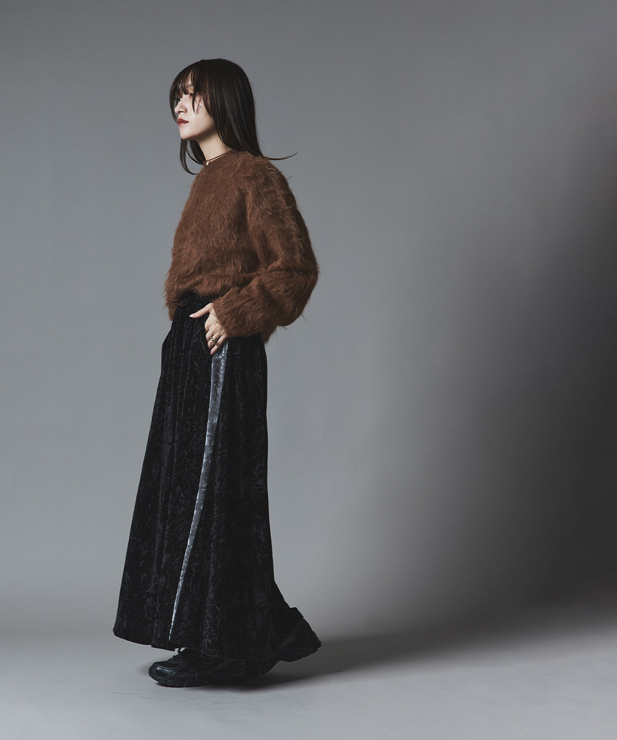 【予約販売】モヘアシャギーショートニットトップス 全5色