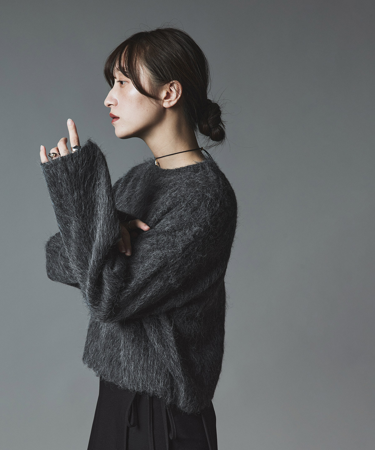 【予約販売】モヘアシャギーショートニットトップス 全5色