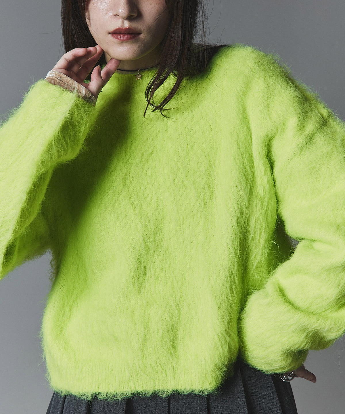 【美品✨】ヴーム メルトンショートコート ウール シャギー モヘア サンダル 緑 美品✨】ヴーム メルトンショートコート ウール シャギー モヘア