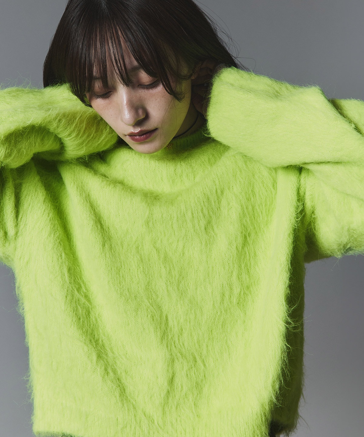 【予約販売】モヘアシャギーショートニットトップス 全5色