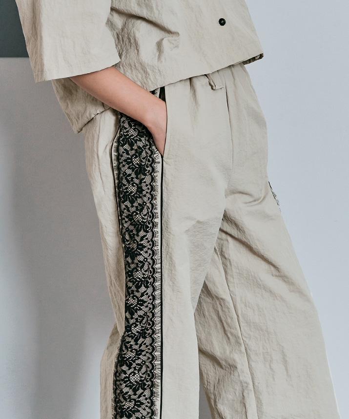 撥水サイドレースパンツ 全3色 2サイズ 【SALE】