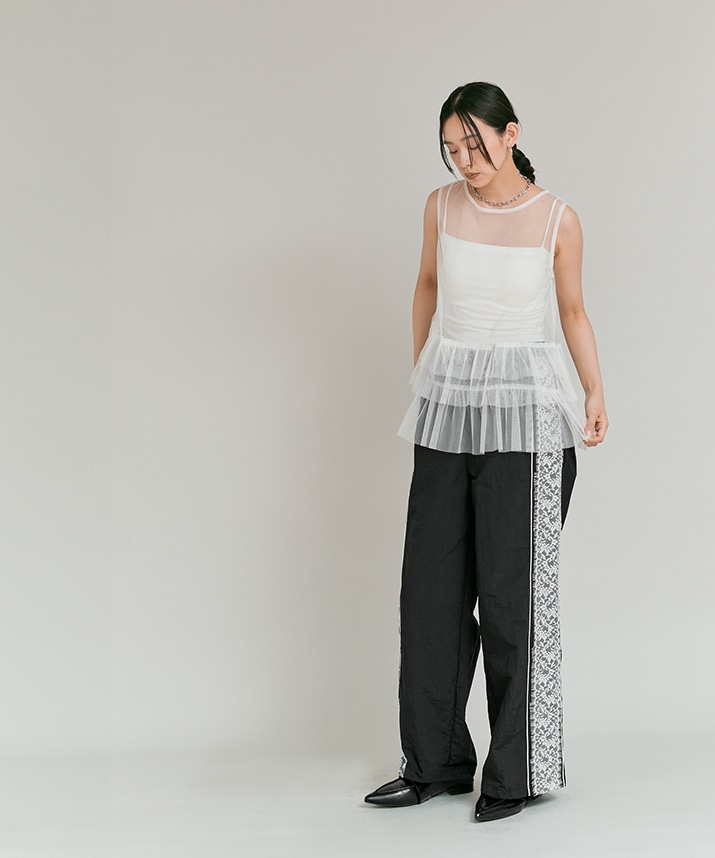 撥水サイドレースパンツ 全3色 2サイズ 【SALE】