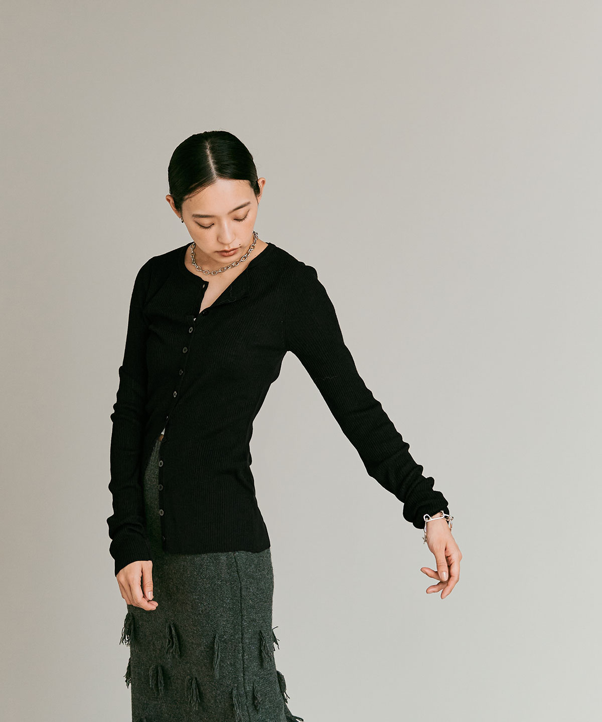 【予約販売】ウールミックスライトニットカーディガン 全4色