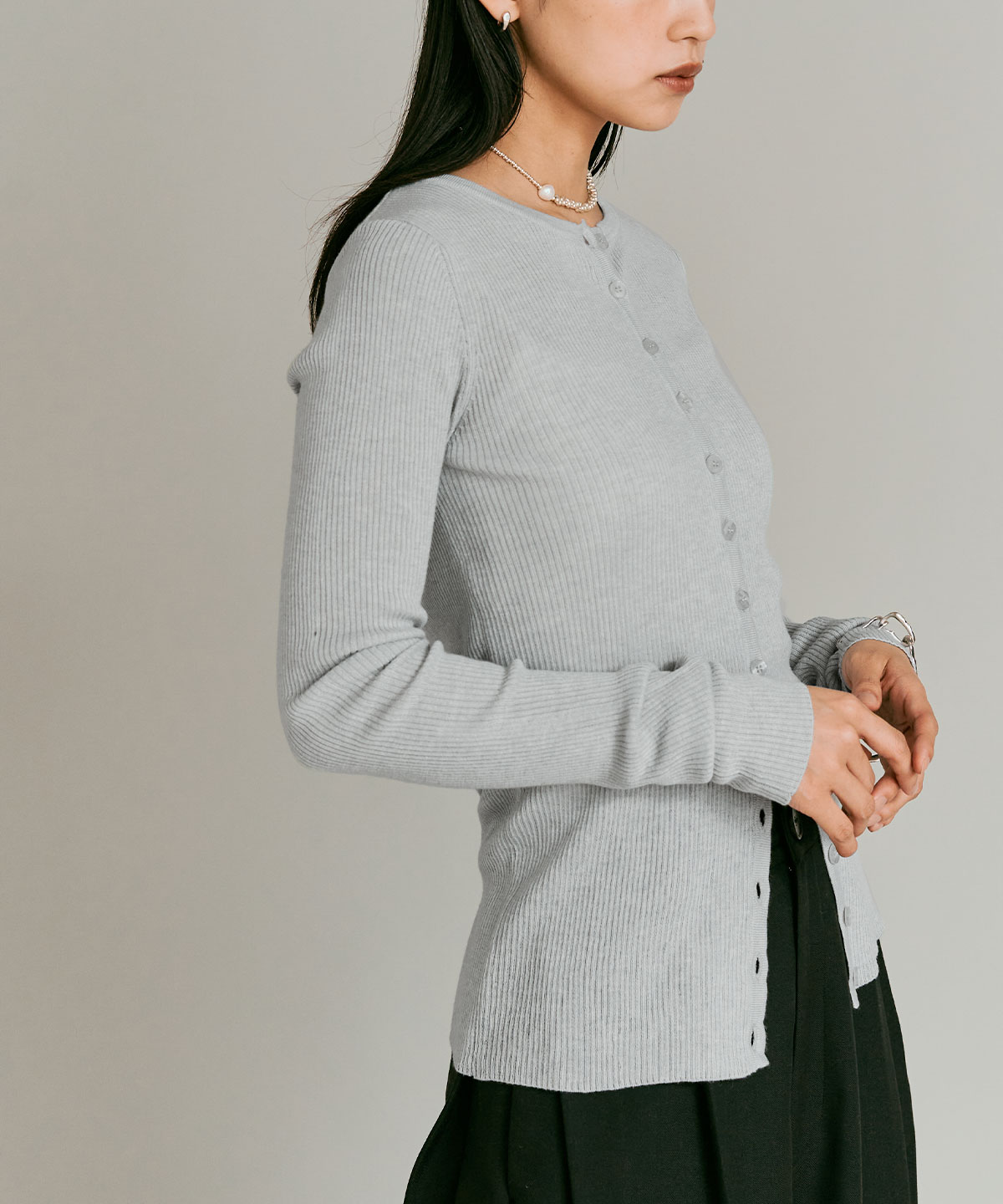 【予約販売】ウールミックスライトニットカーディガン 全4色