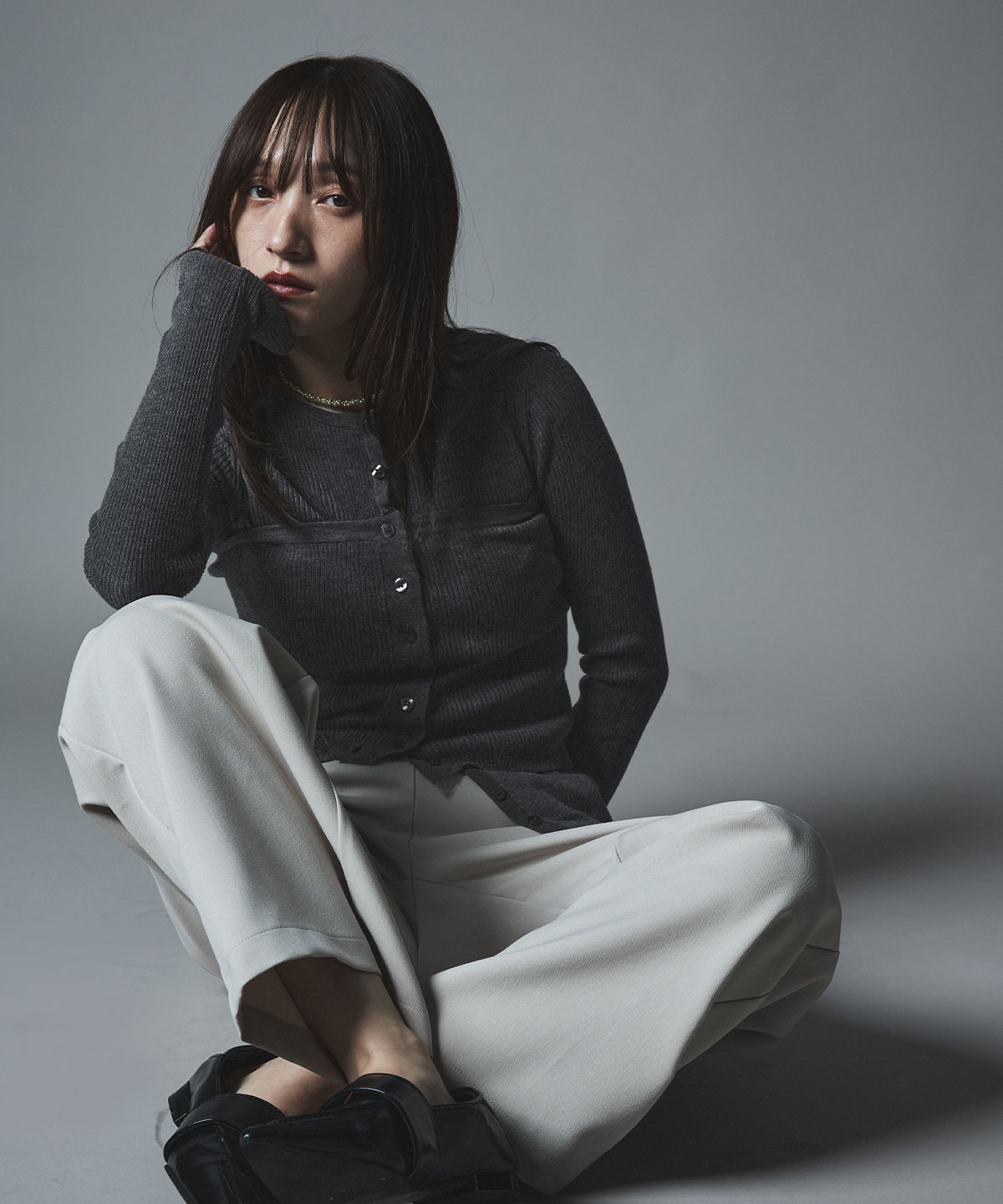 【予約販売】ウールミックスライトニットカーディガン 全4色