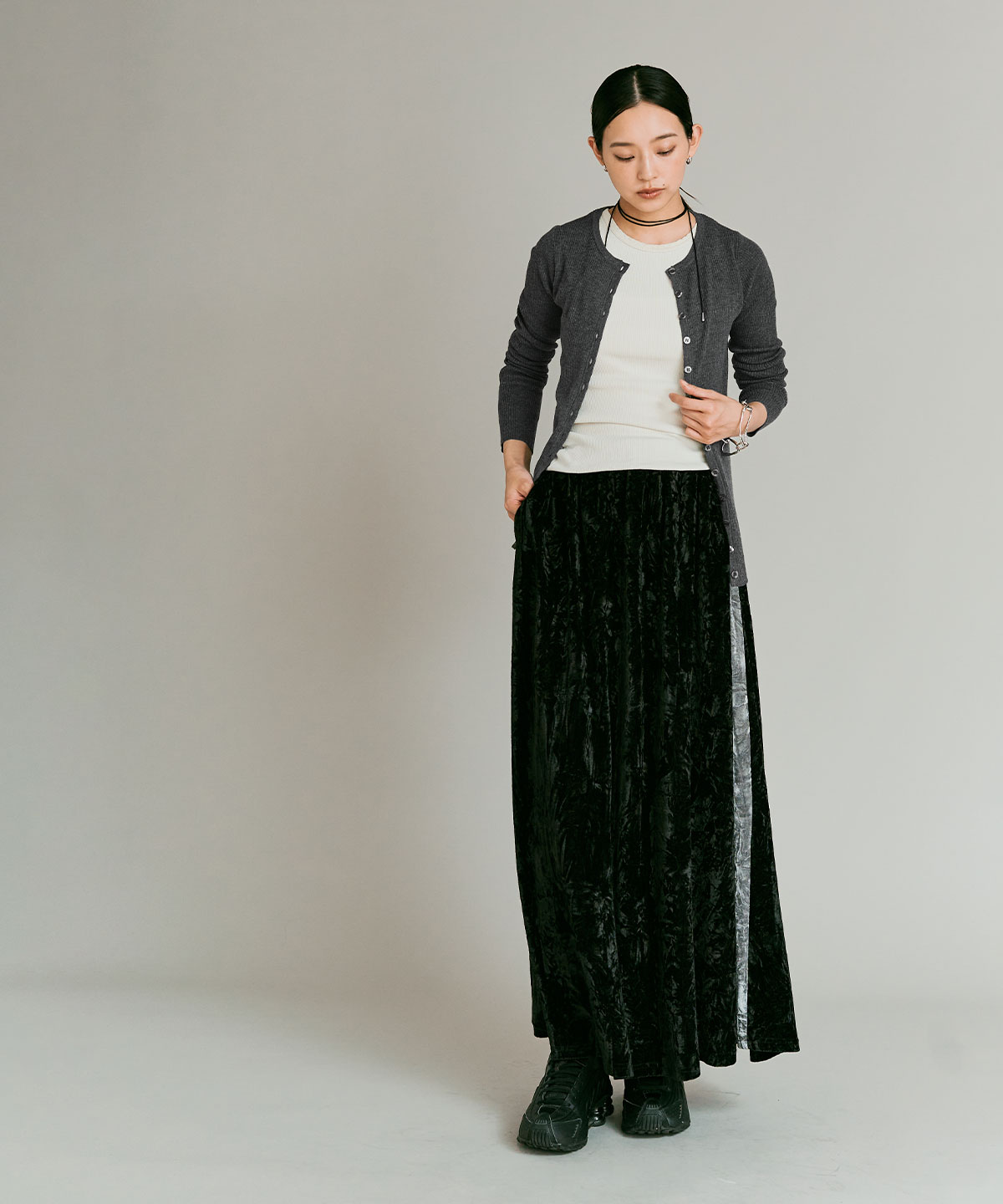 【予約販売】ウールミックスライトニットカーディガン 全4色