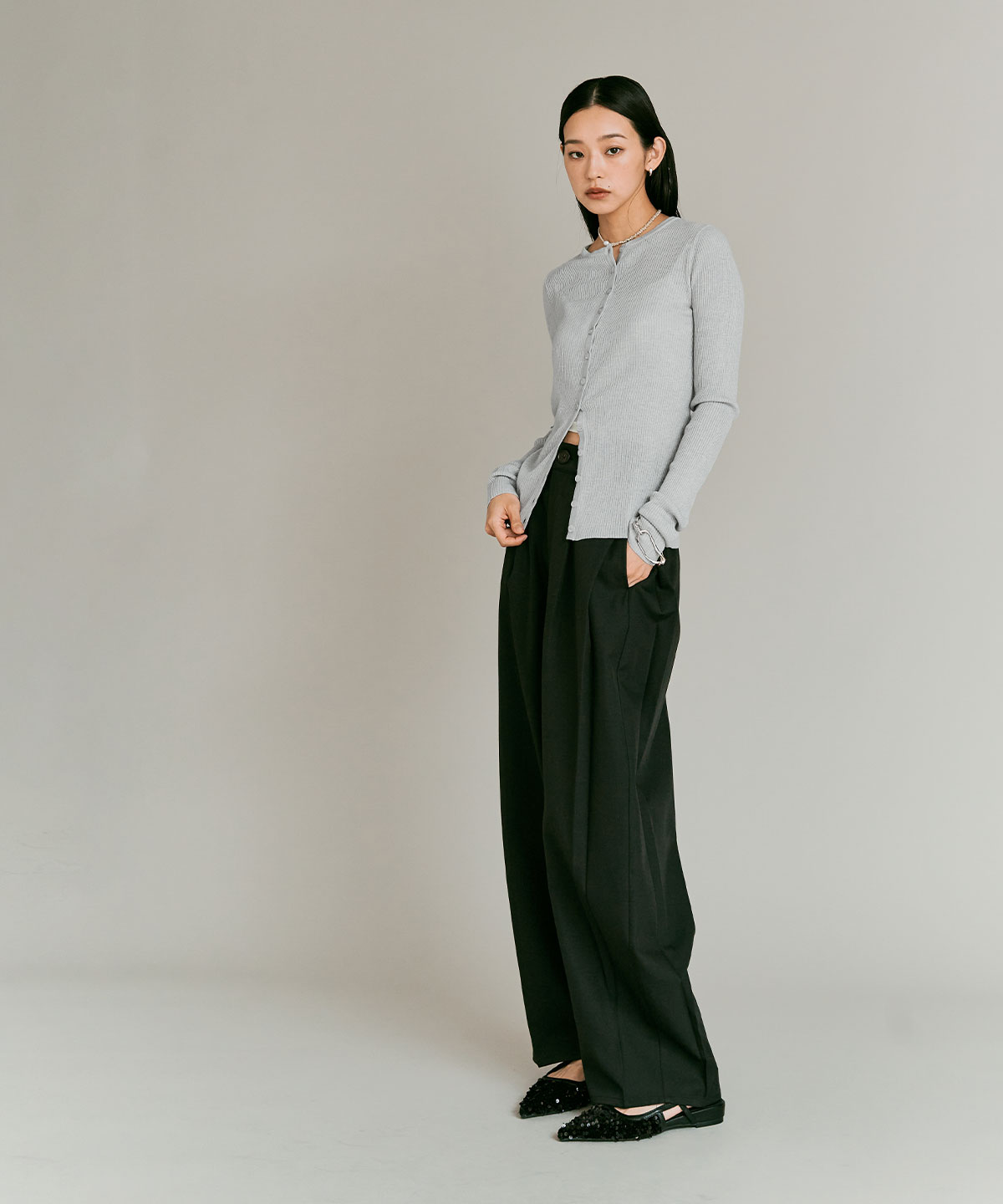 【予約販売】ウールミックスライトニットカーディガン 全4色