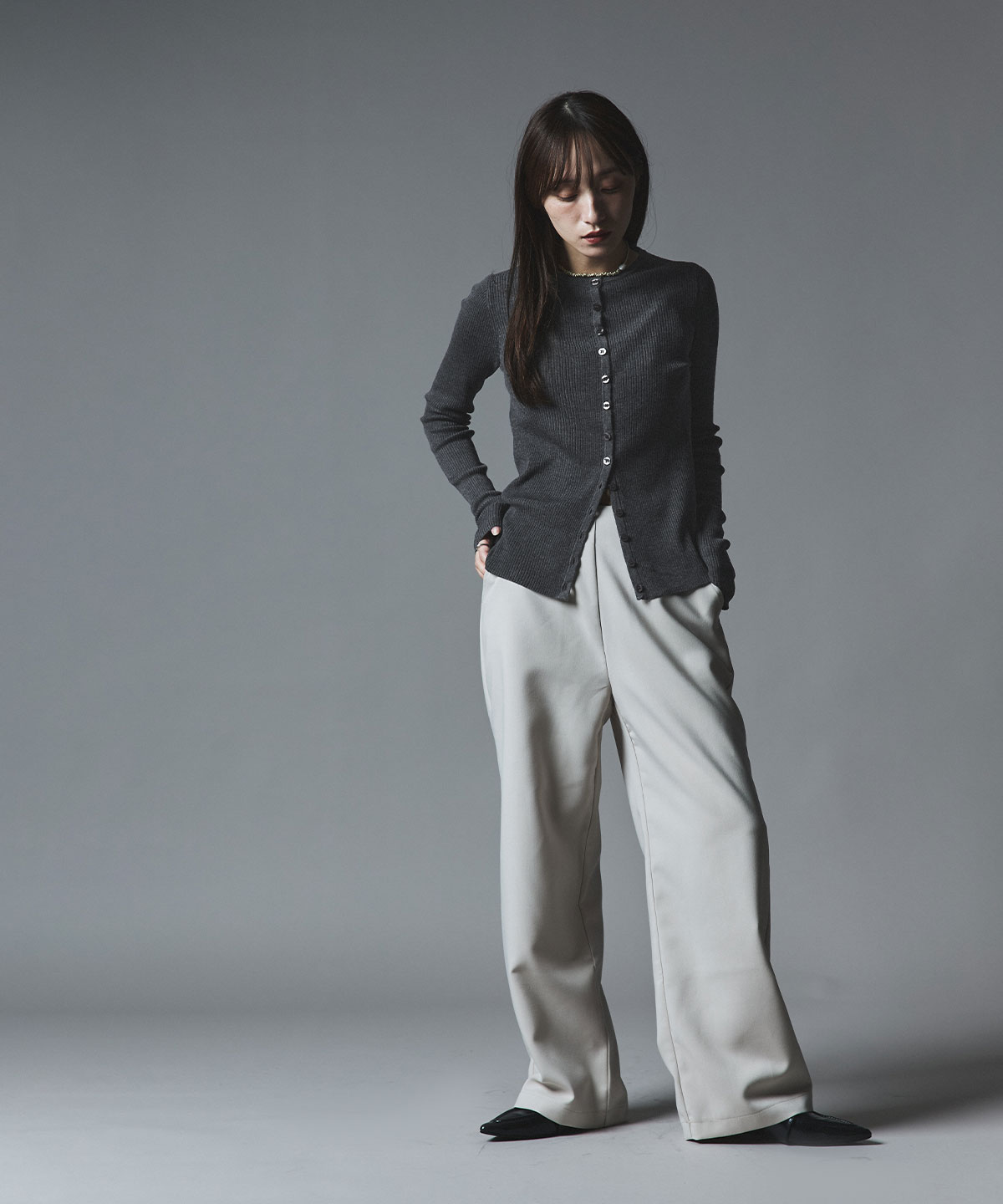 【予約販売】ウールミックスライトニットカーディガン 全4色