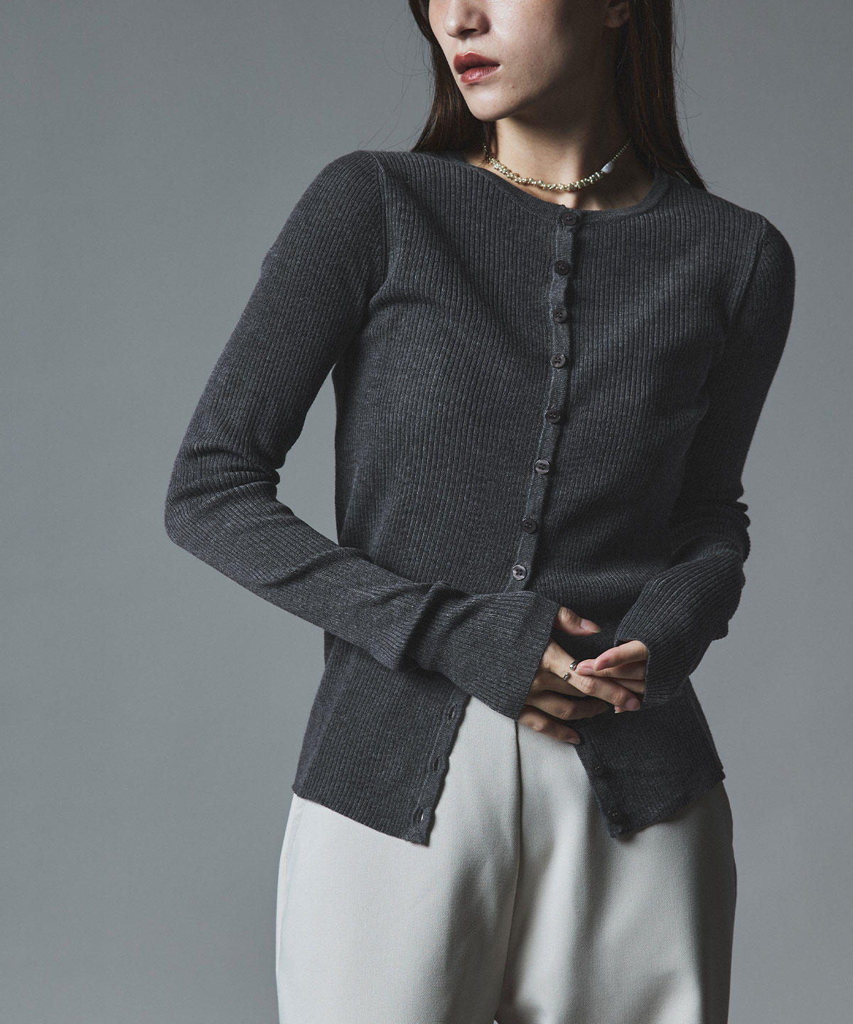 【予約販売】ウールミックスライトニットカーディガン 全4色