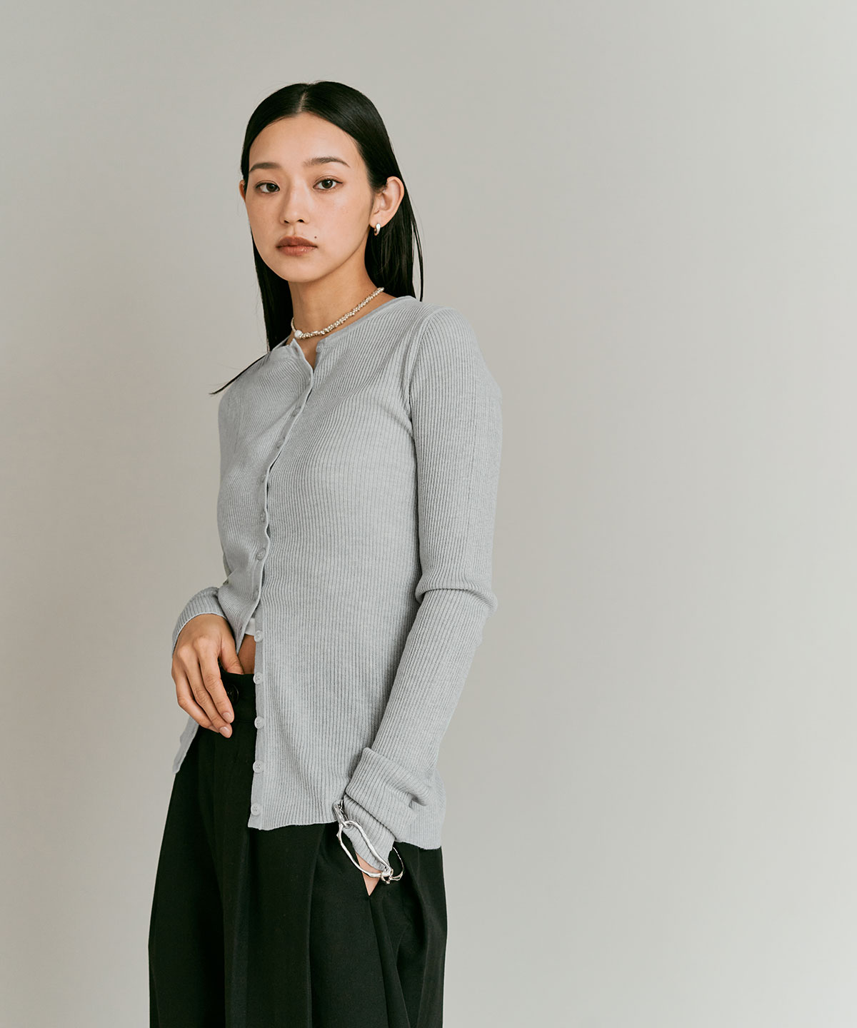 【予約販売】ウールミックスライトニットカーディガン 全4色