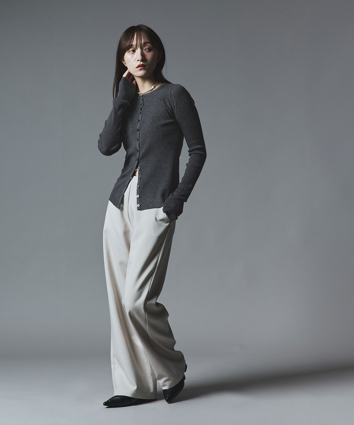 【予約販売】ウールミックスライトニットカーディガン 全4色