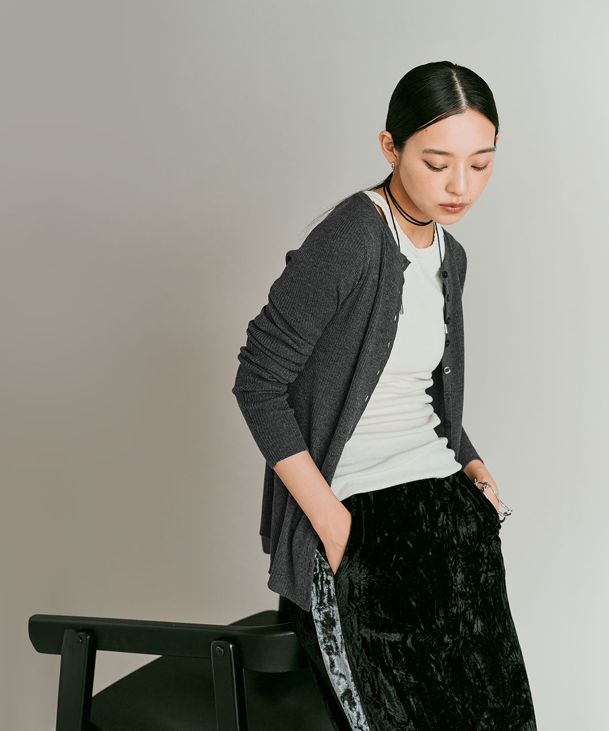 【予約販売】ウールミックスライトニットカーディガン 全4色