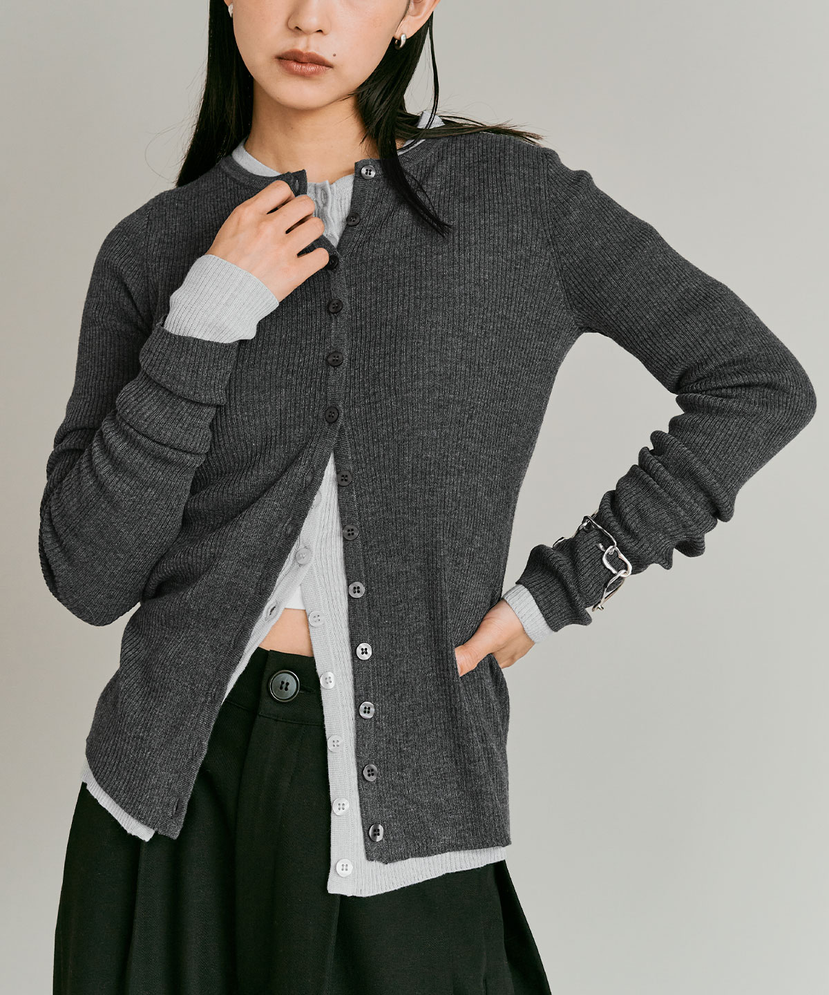 【予約販売】ウールミックスライトニットカーディガン 全4色