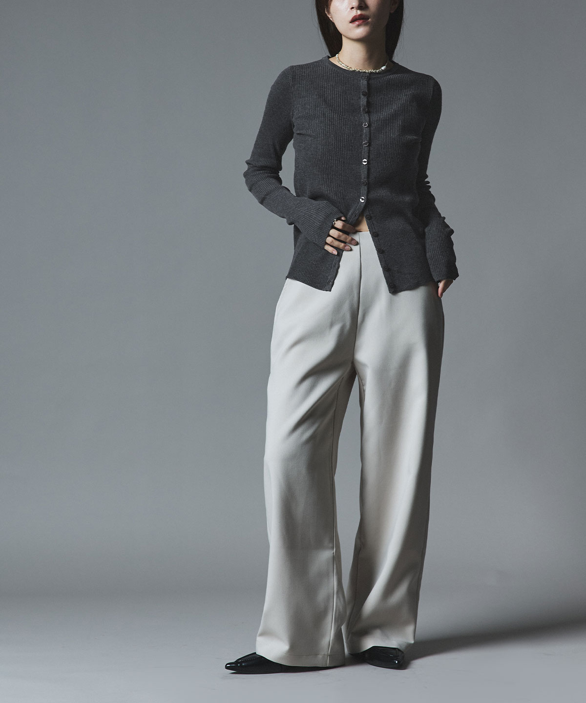 【予約販売】ウールミックスライトニットカーディガン 全4色