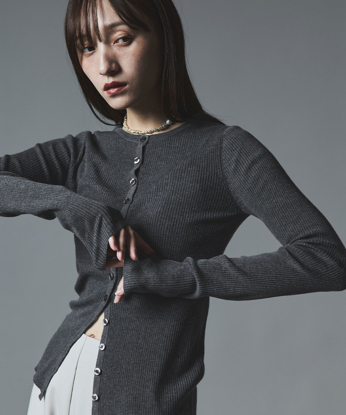 【予約販売】ウールミックスライトニットカーディガン 全4色