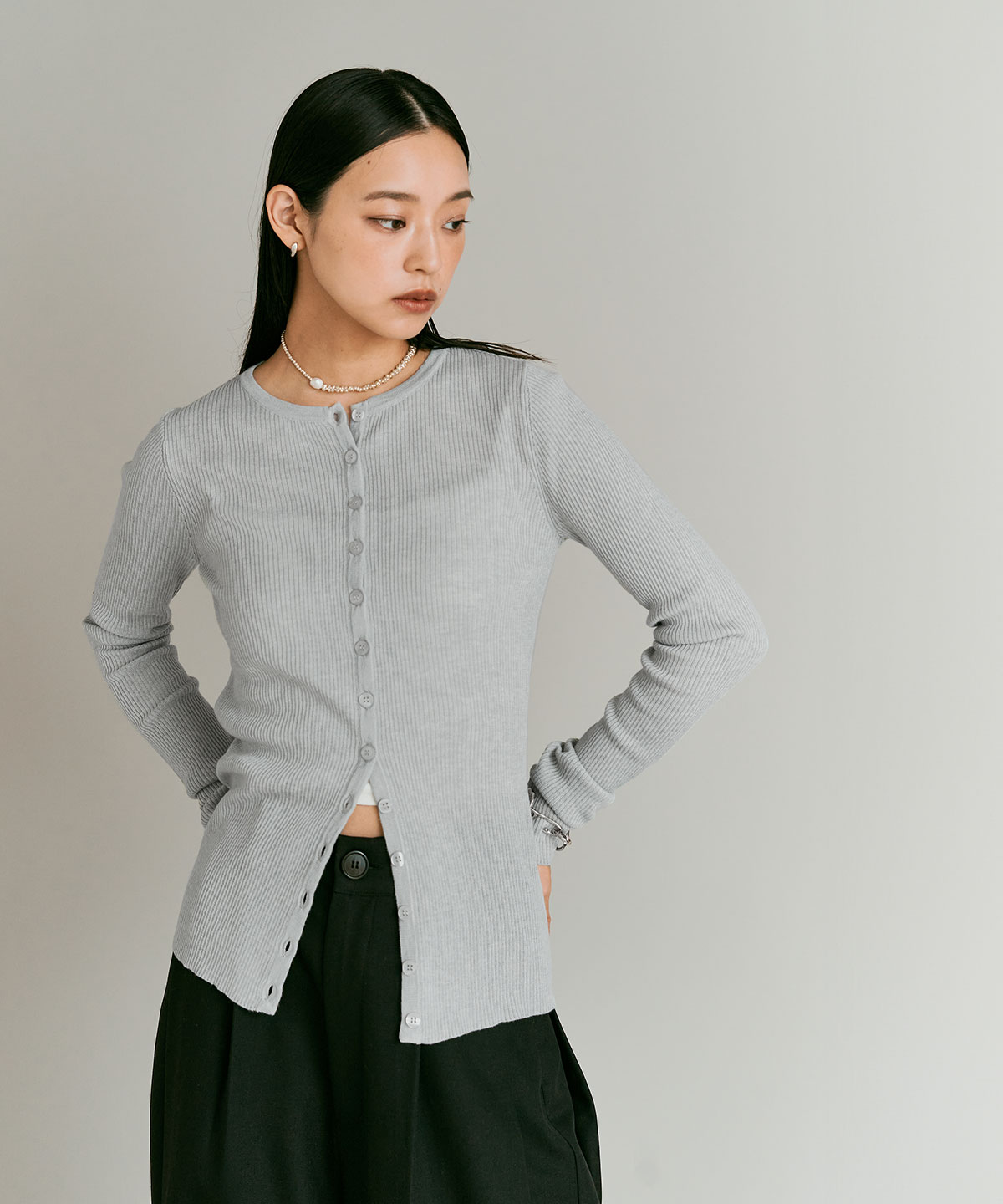 23AW AURALEE サイズ4 シルク ウール ミックスニット カーディガン 23AW AURALEE サイズ4 シルク ウール ミックスニット