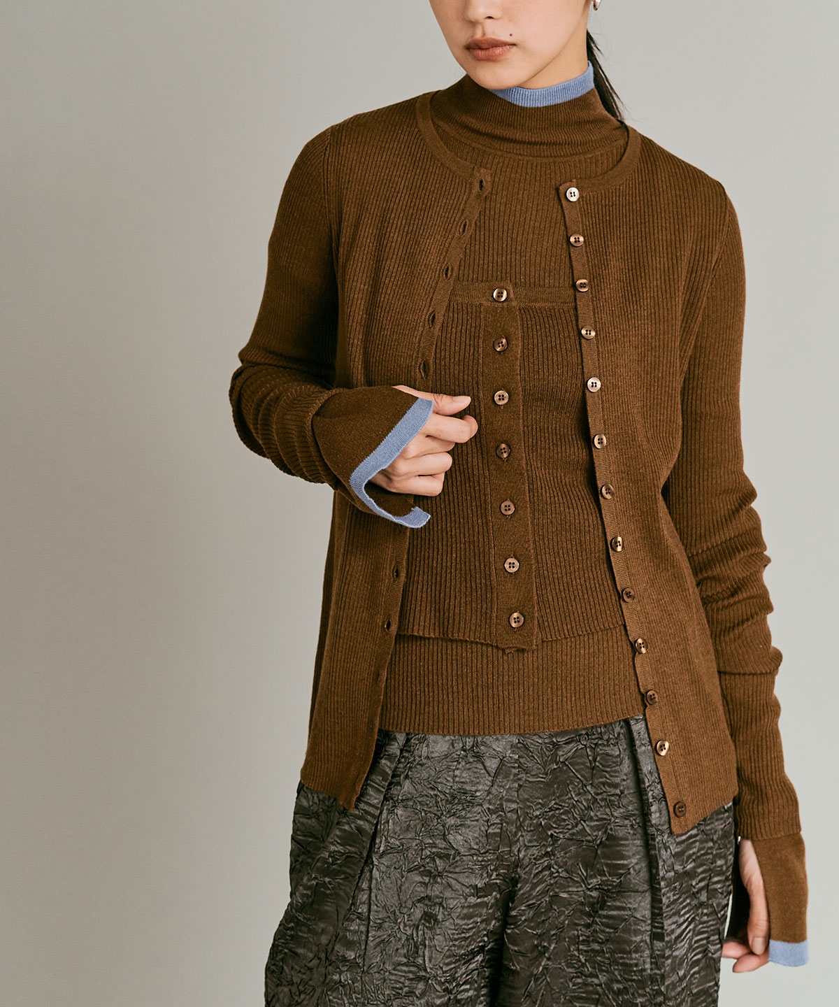 【予約販売】ウールミックスライトニットカーディガン 全4色