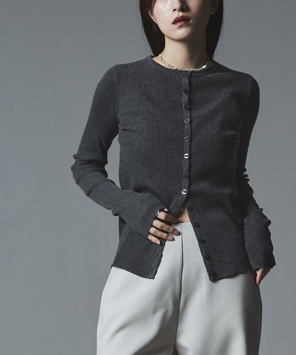 【予約販売】ウールミックスライトニットカーディガン 全4色