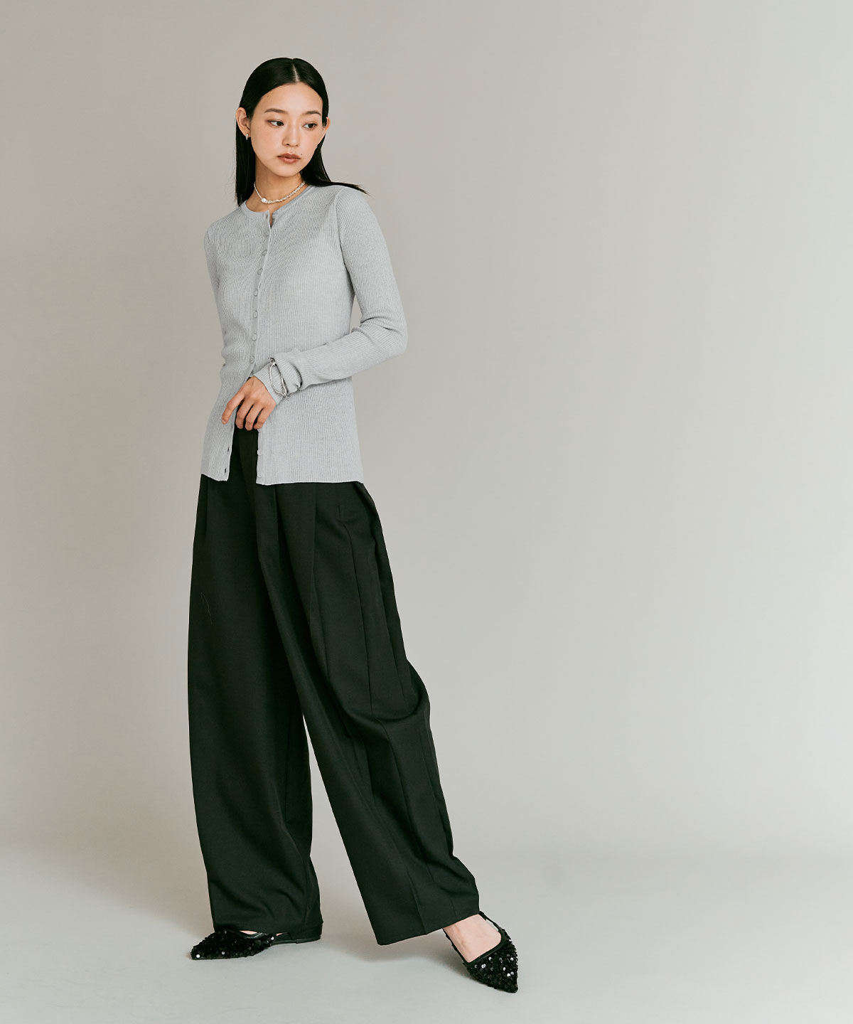 【予約販売】ウールミックスライトニットカーディガン 全4色