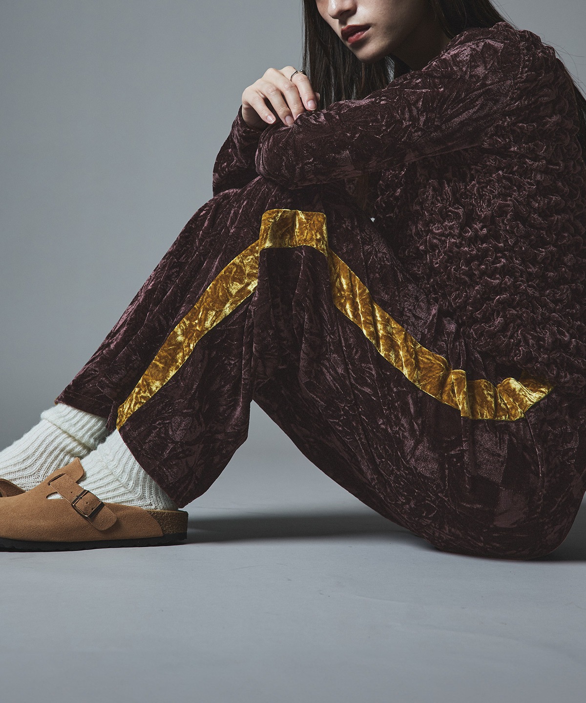 【予約販売】クラッシュベロアシャーリングトップス 全5色