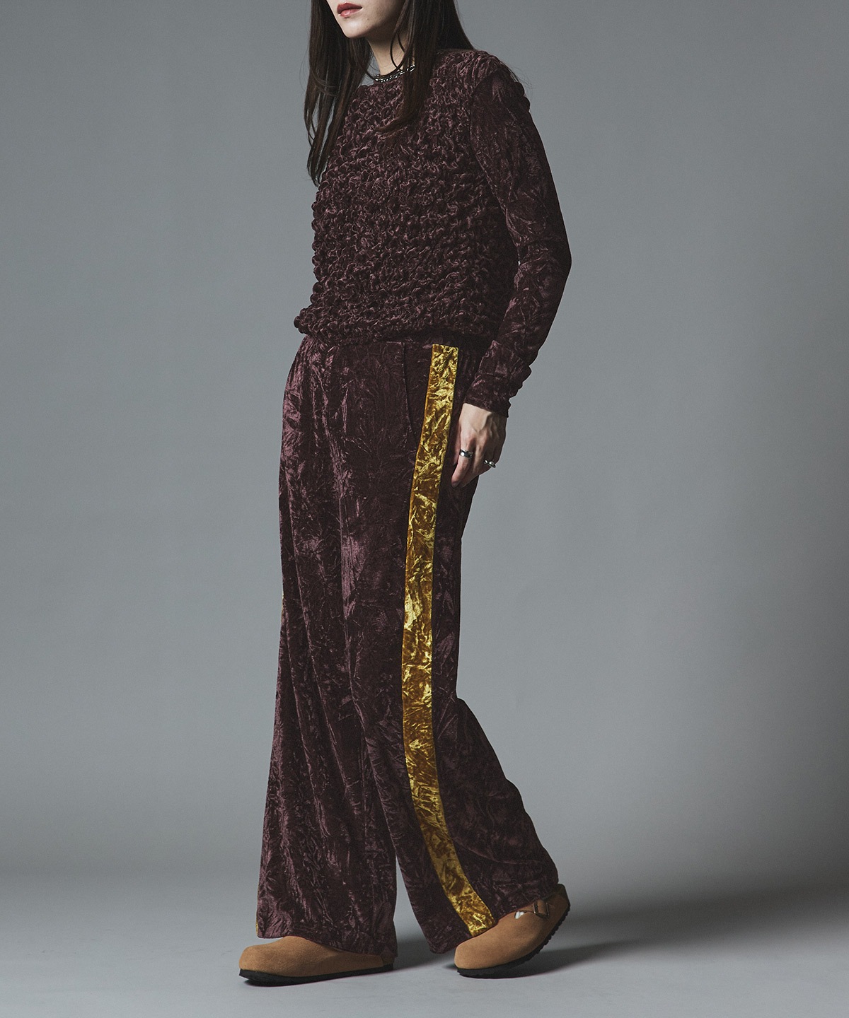 【予約販売】クラッシュベロアシャーリングトップス 全5色