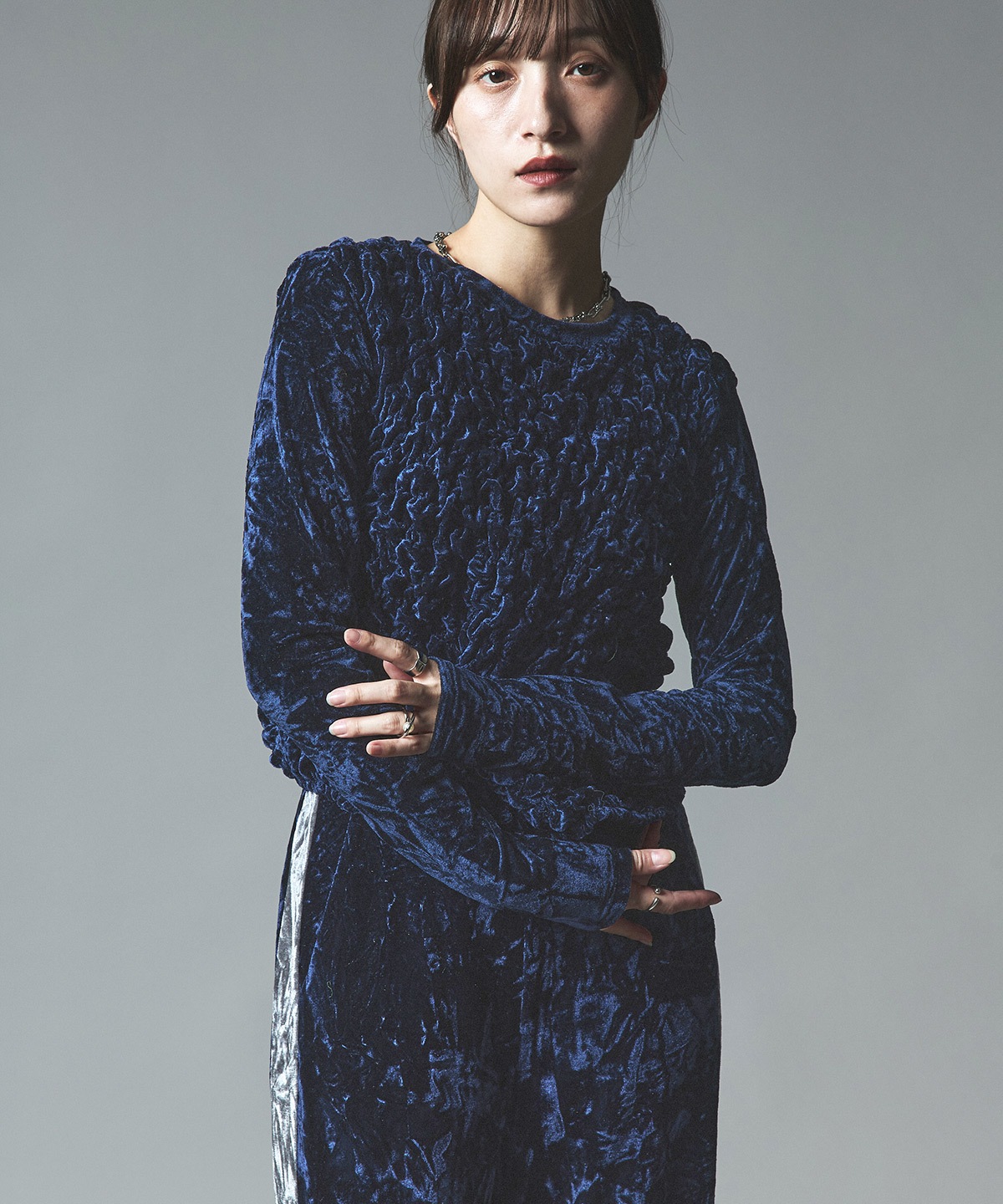 【予約販売】クラッシュベロアシャーリングトップス 全5色