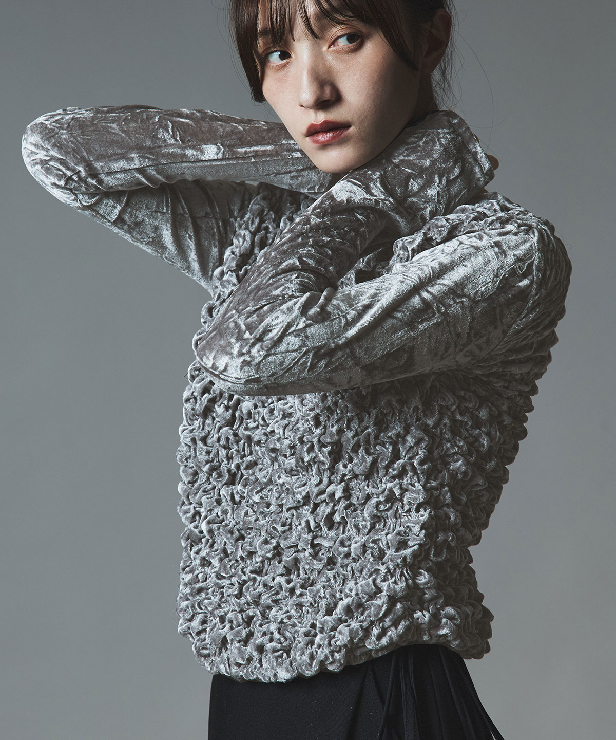 【予約販売】クラッシュベロアシャーリングトップス 全5色