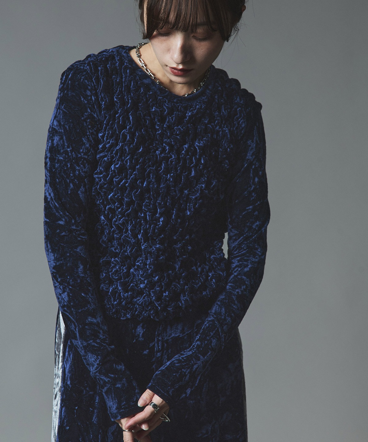 【予約販売】クラッシュベロアシャーリングトップス 全5色