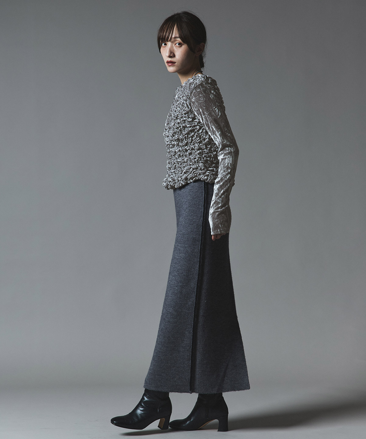 【予約販売】クラッシュベロアシャーリングトップス 全5色