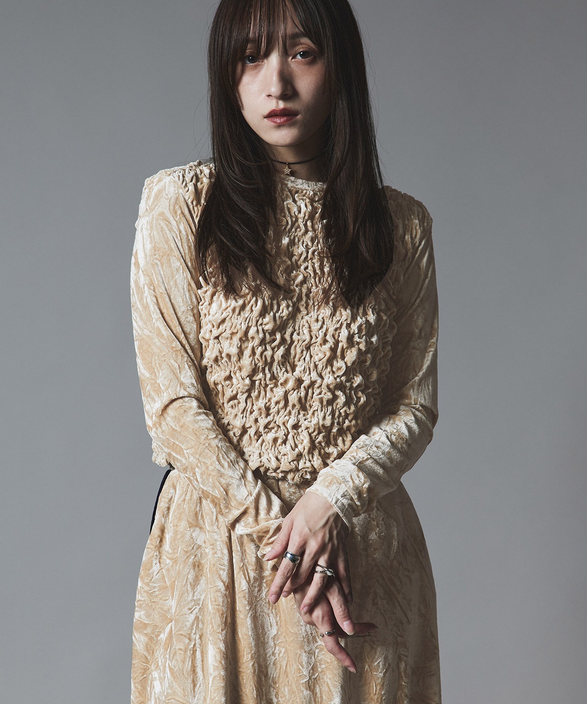 【予約販売】クラッシュベロアシャーリングトップス 全5色