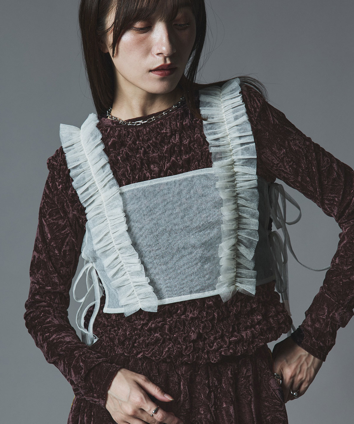 【予約販売】クラッシュベロアシャーリングトップス 全5色