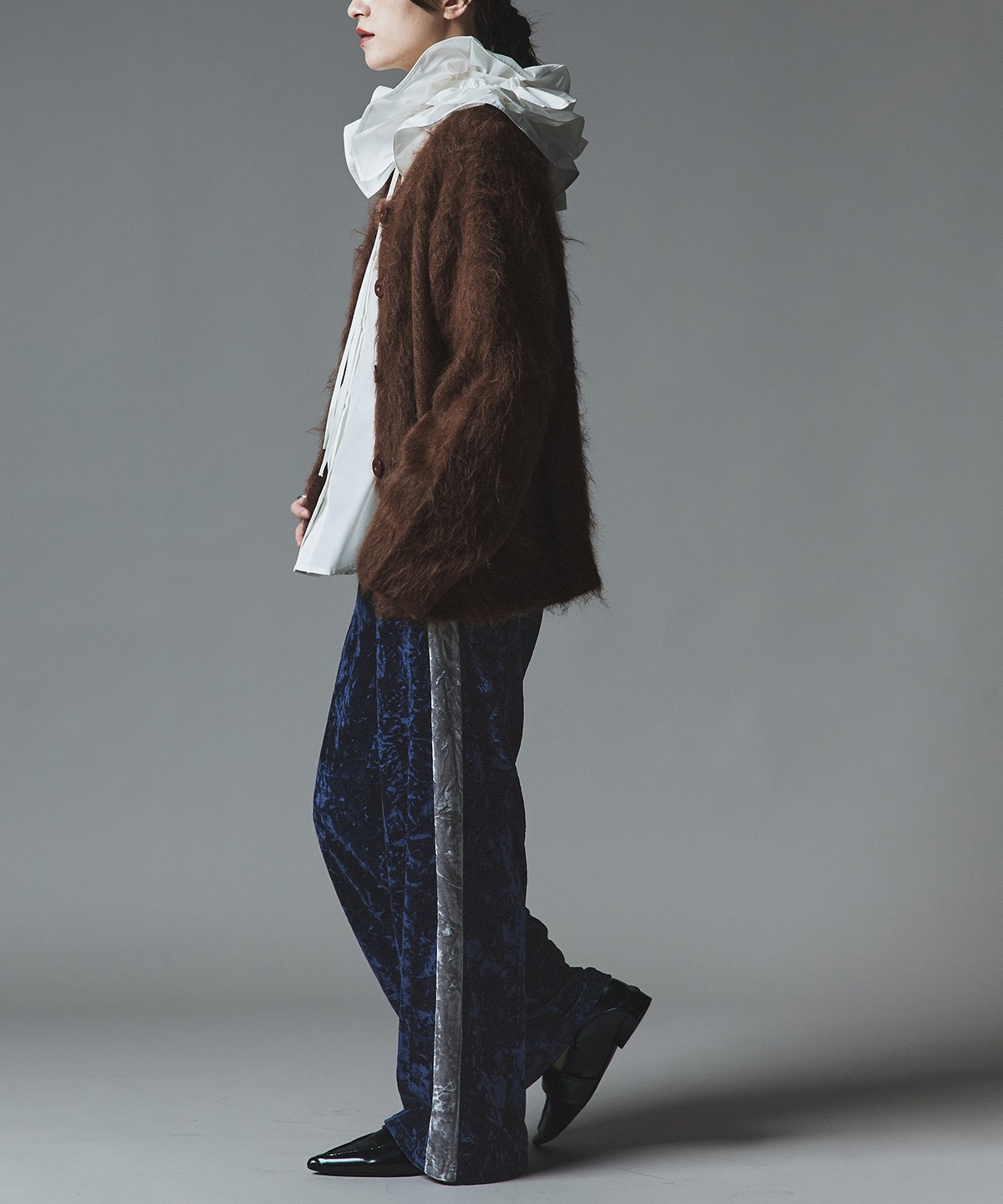 クラッシュベロアサイドラインパンツ 全4色