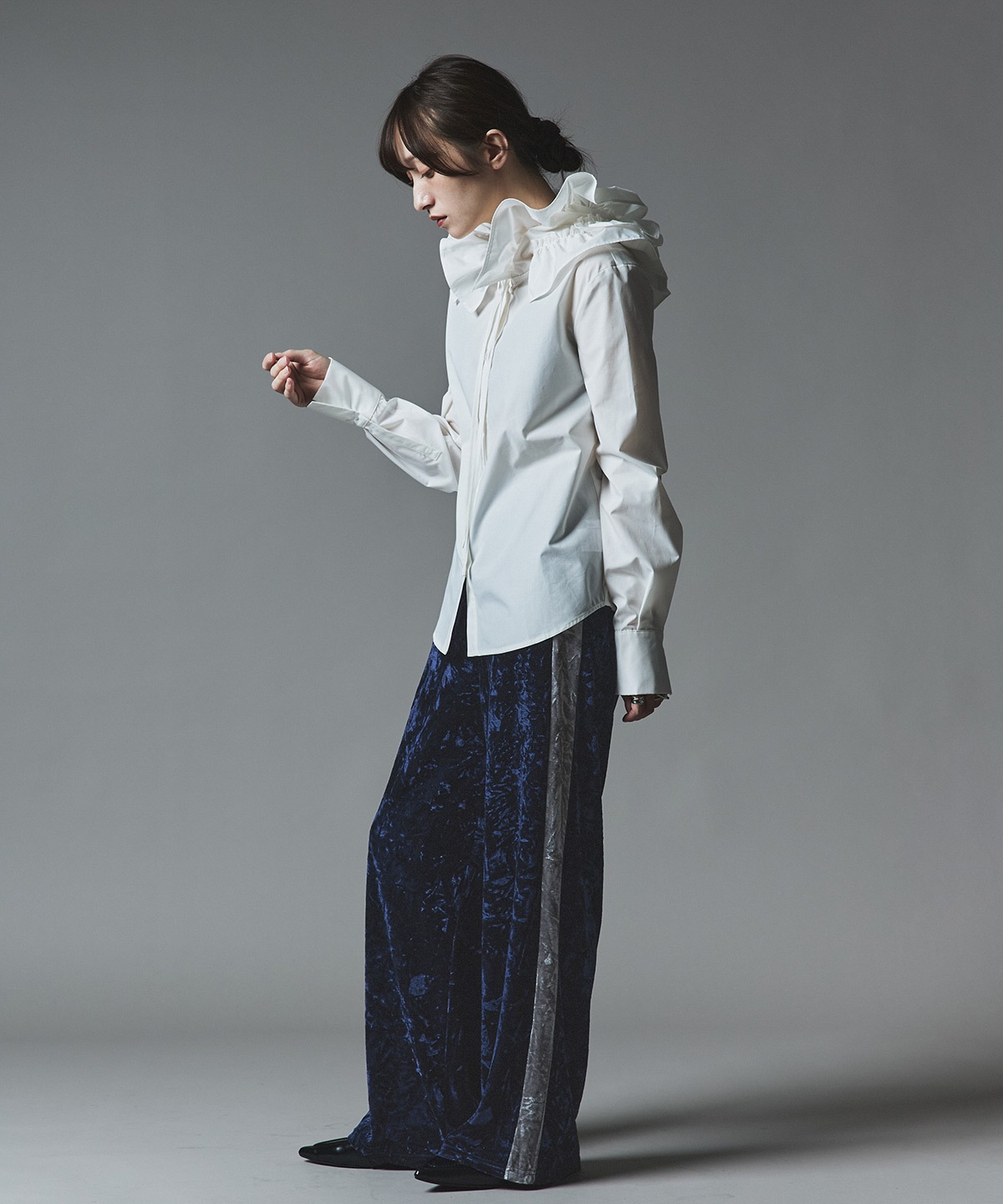 クラッシュベロアサイドラインパンツ 全4色