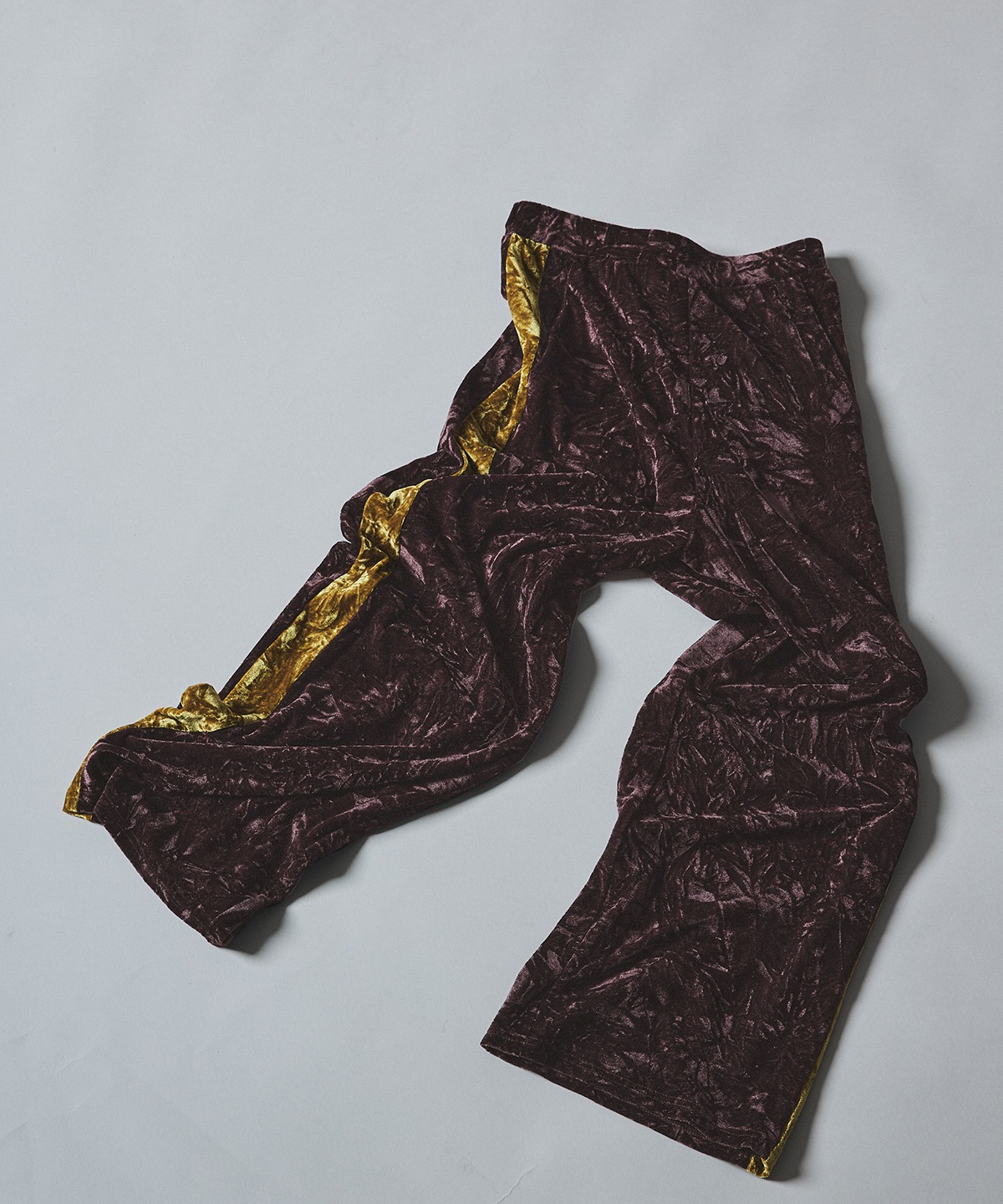 クラッシュベロアサイドラインパンツ 全4色