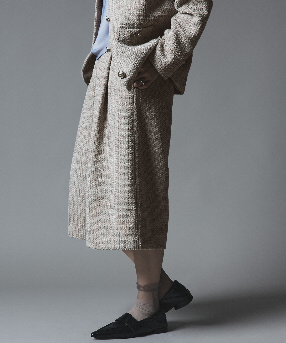 ウールミックスツイードバミューダパンツ | ボトムス,パンツ | W:Huku