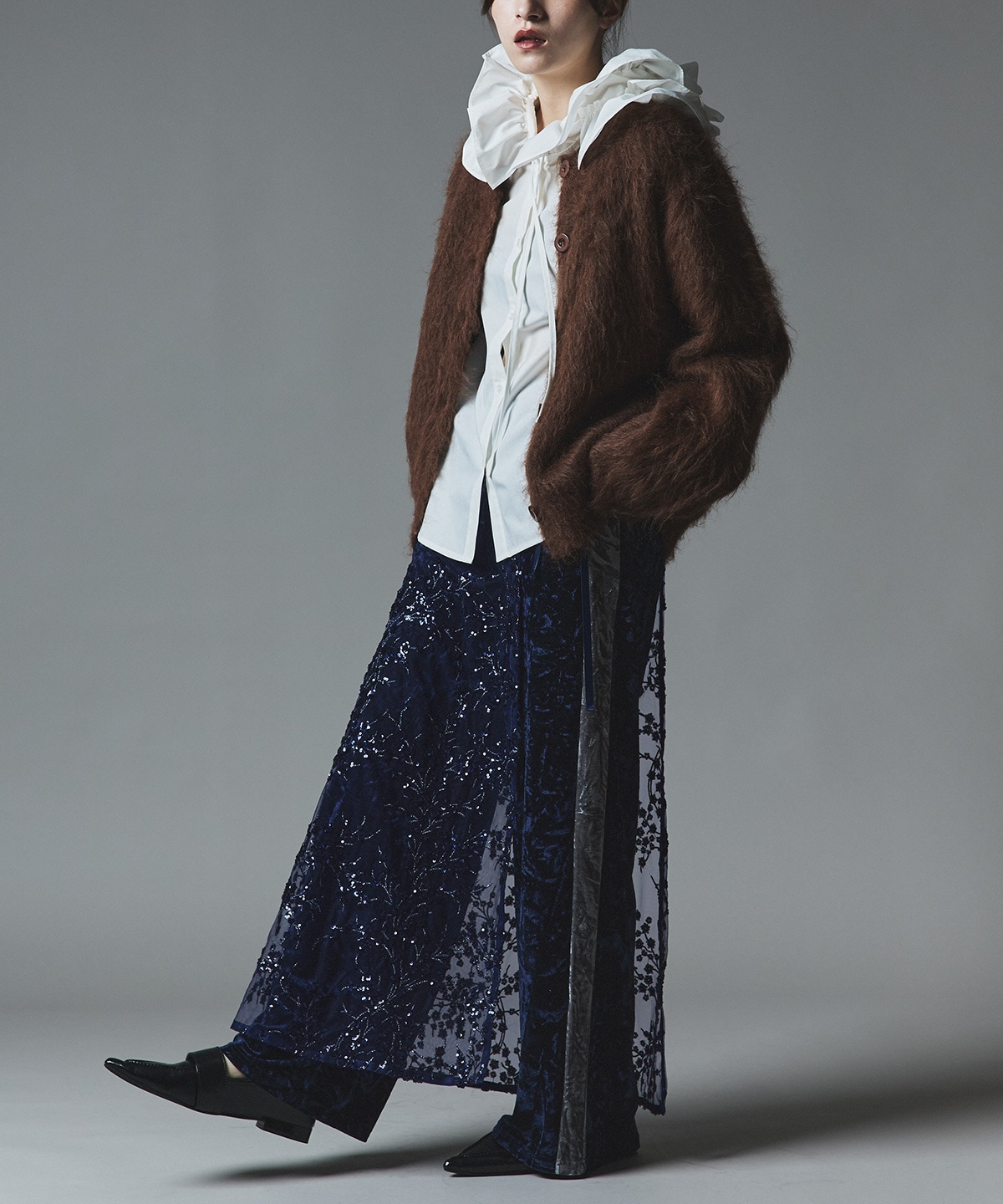 美品　COMME DES GARCONS デニムワンピース　ラップスカート　花柄 フラワースパンコールラップスカート | ボトムス,スカート | W:Huku