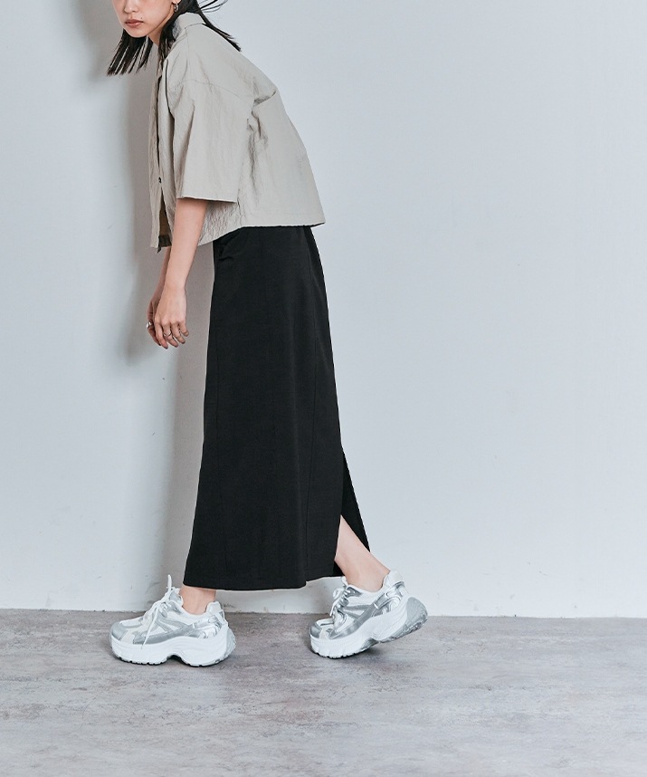 メランジツイルギャザースカート 全3色 2サイズ 【SALE】