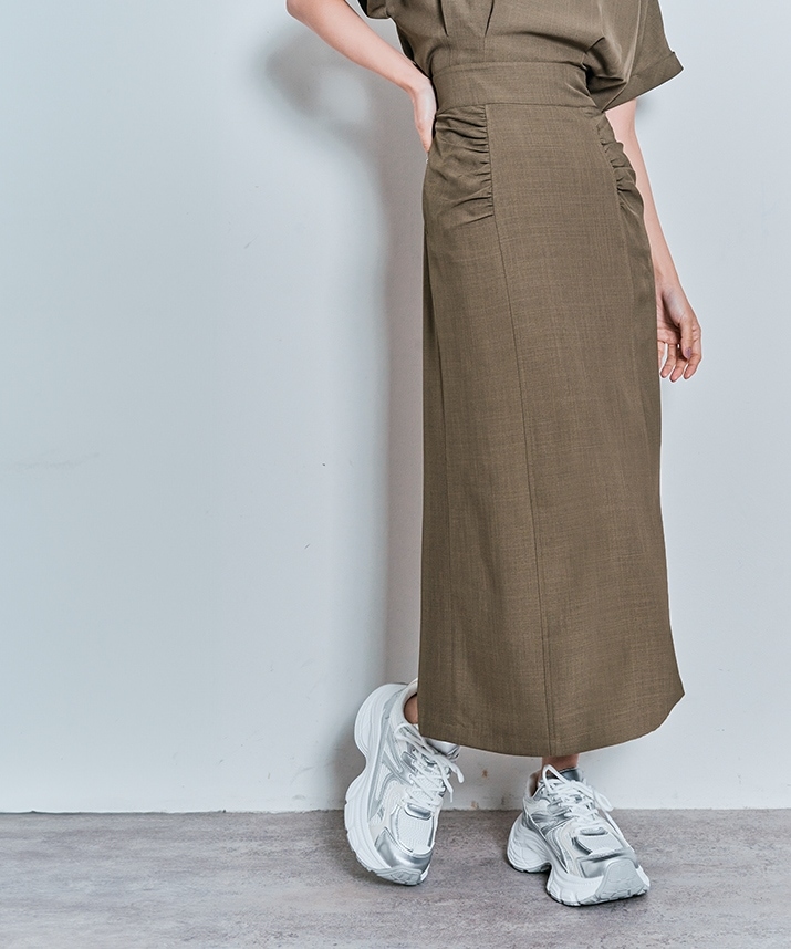 メランジツイルギャザースカート 全3色 2サイズ 【SALE】 | ボトムス