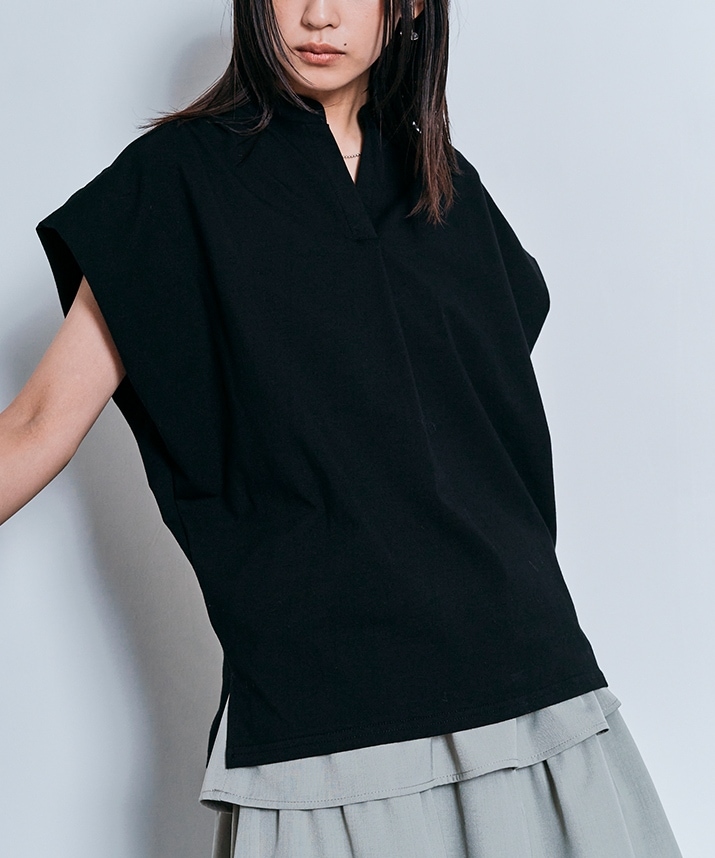 キーネックカットTシャツ 全4色 【SALE】 | トップス,カットソー | W:Huku