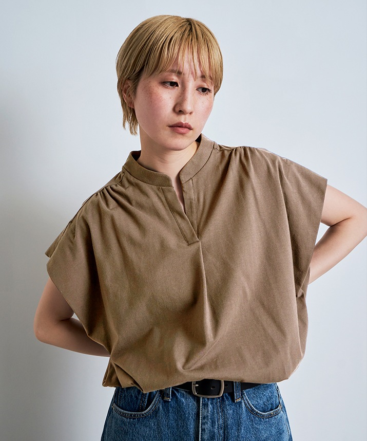 キーネックカットTシャツ 全4色 【SALE】 | トップス,カットソー | W:Huku