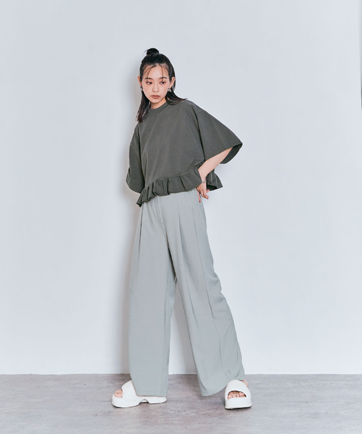 コットンハーフスリーブフリルTシャツ | すべての商品 | W:Huku