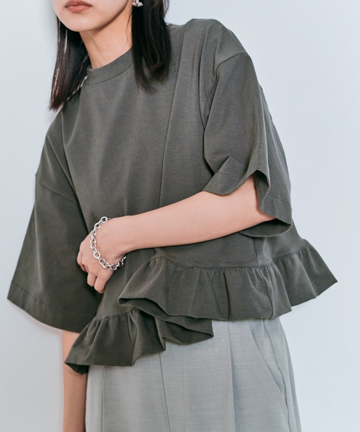 ハーフスリーブフリルTシャツ 全4色 【SALE】 | トップス | W:Huku