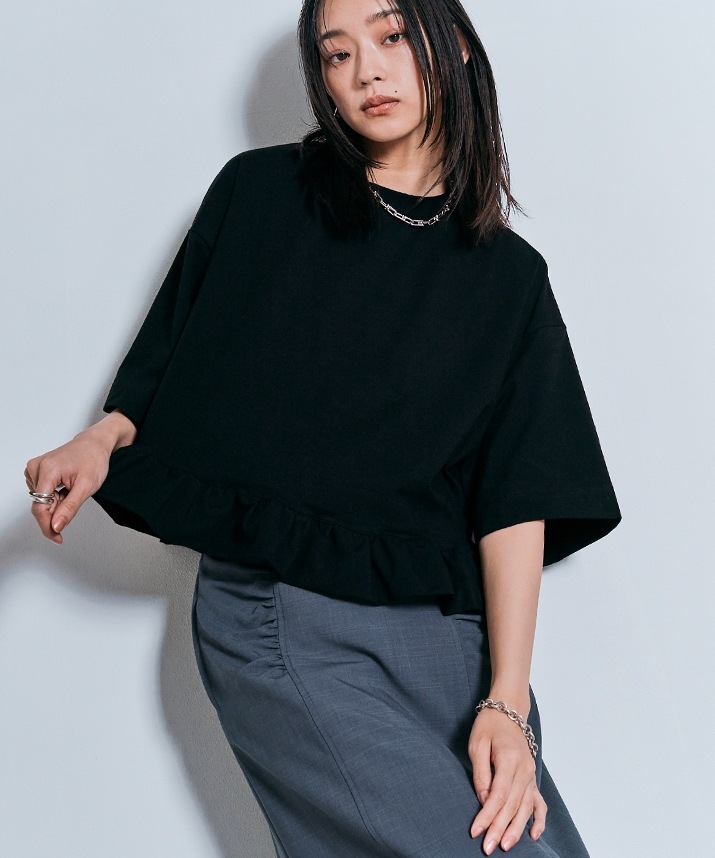 ハーフスリーブフリルTシャツ 全4色 【SALE】 | トップス