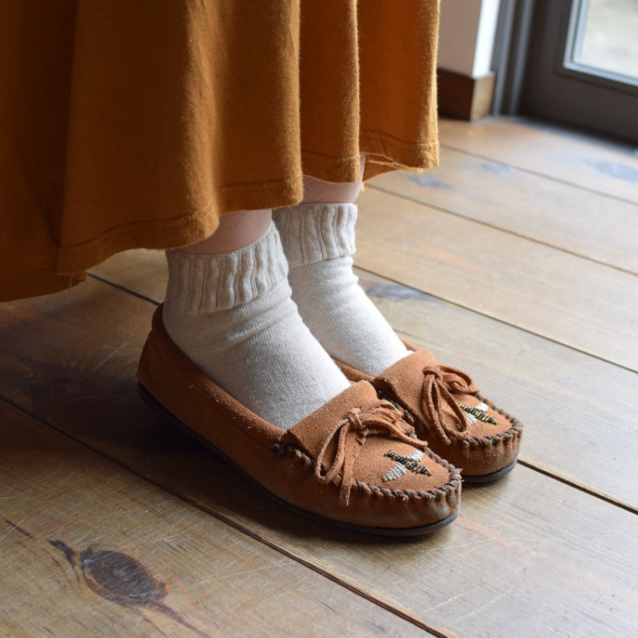 履くタオルフラックス　綿麻混紡糸でゆっくりと編んだ肌触りが気持ちいいアンクルソックス
