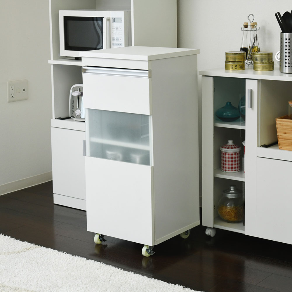 kibaco | 隙間ミニキッチン食器棚 キャビネット W40×H90 奥行40 4段