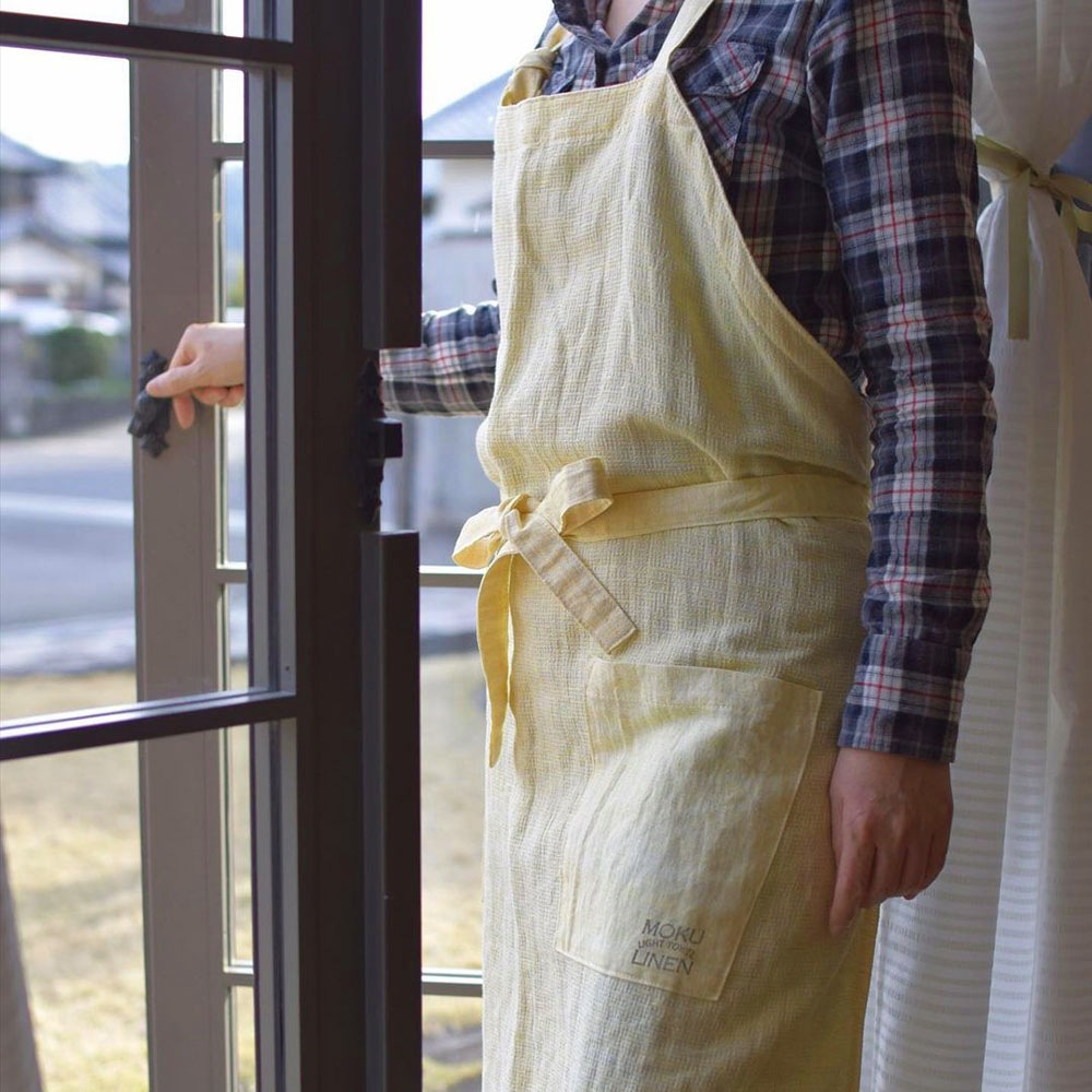 kibaco | モクリネンエプロン リネンコットンでナチュラルな装い、男性